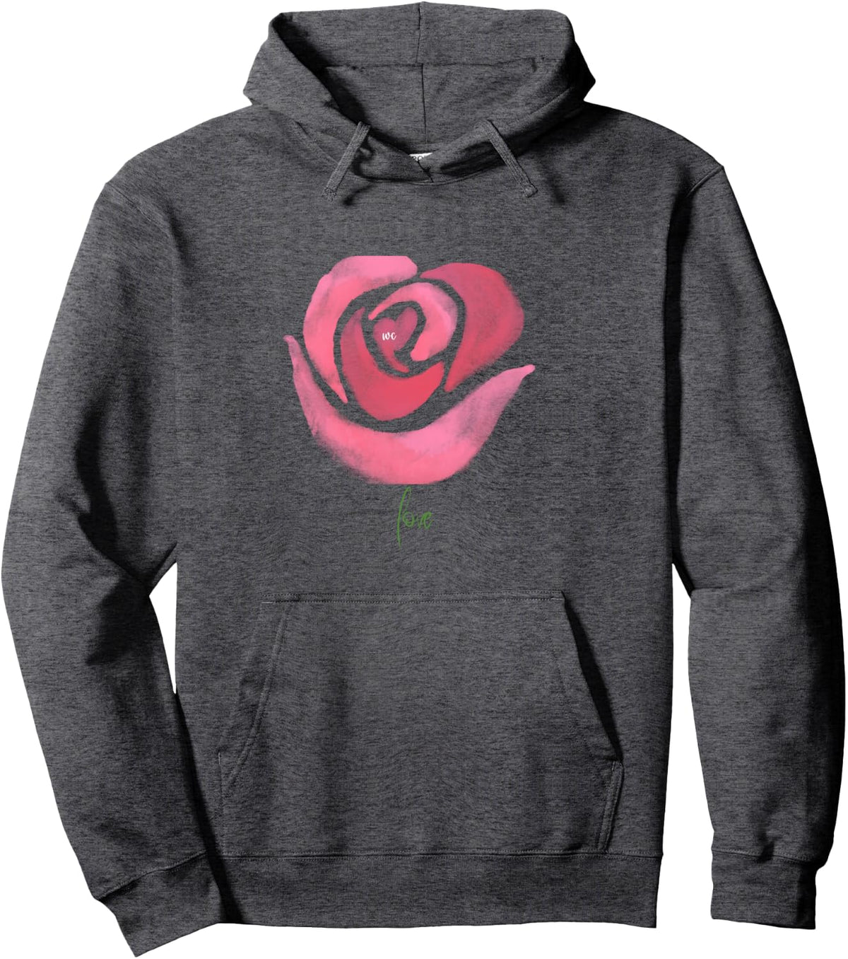 Sudadera con capucha A Rose, Negro -