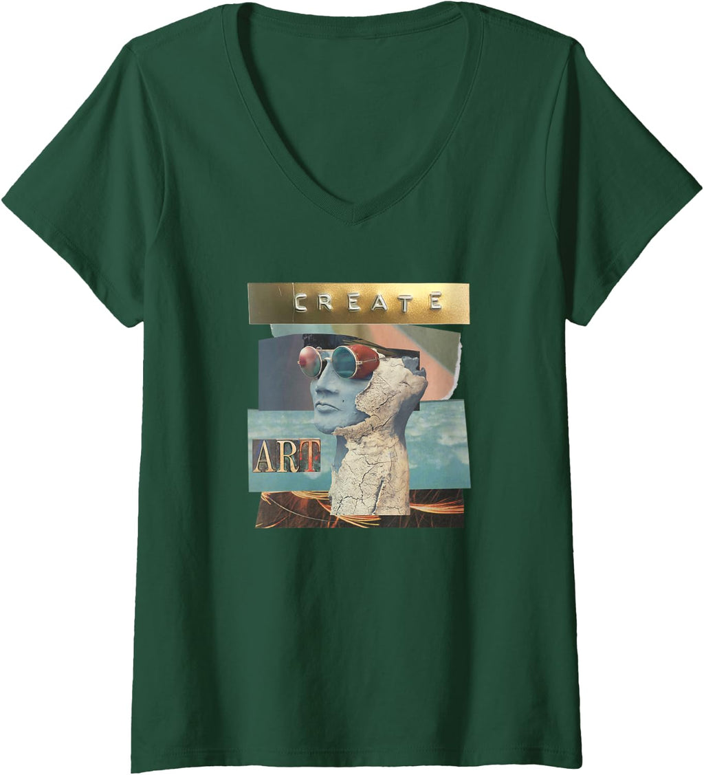 Camiseta con cuello en V Create