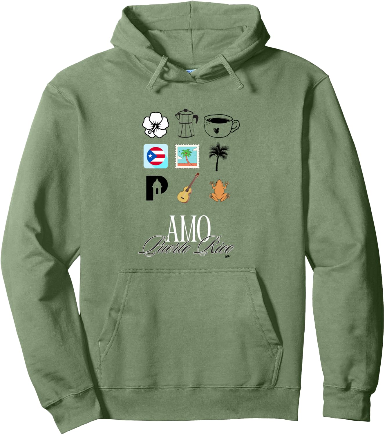 Sudadera con capucha Amo Puerto Rico