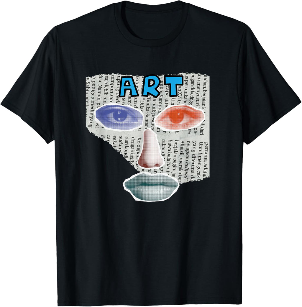Camiseta Art Collage, Negro -