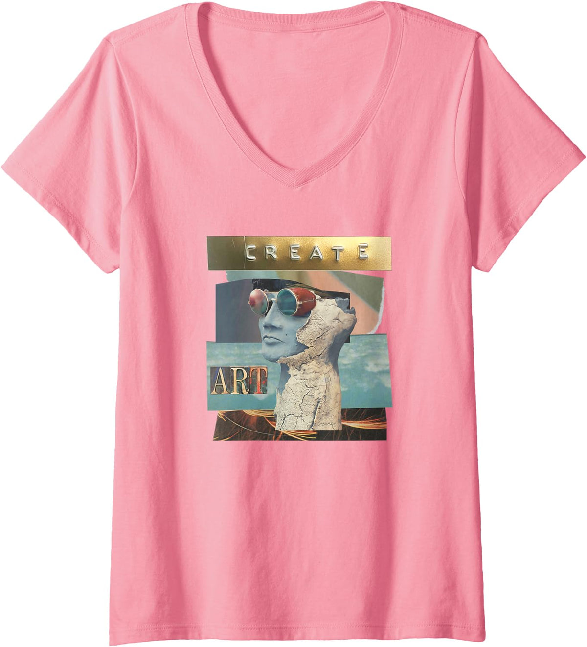 Camiseta con cuello en V Create