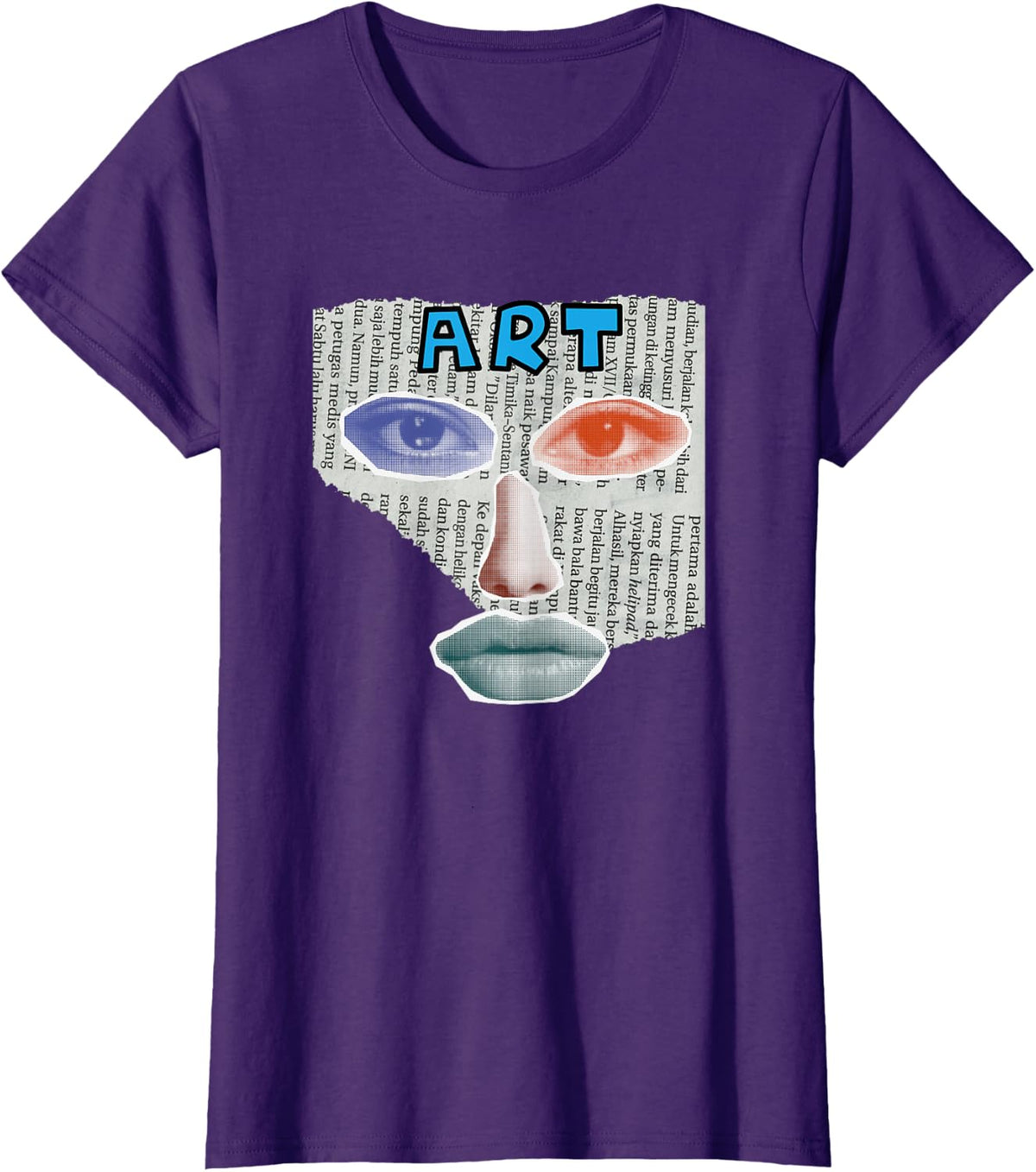 Camiseta Art Collage, Negro -