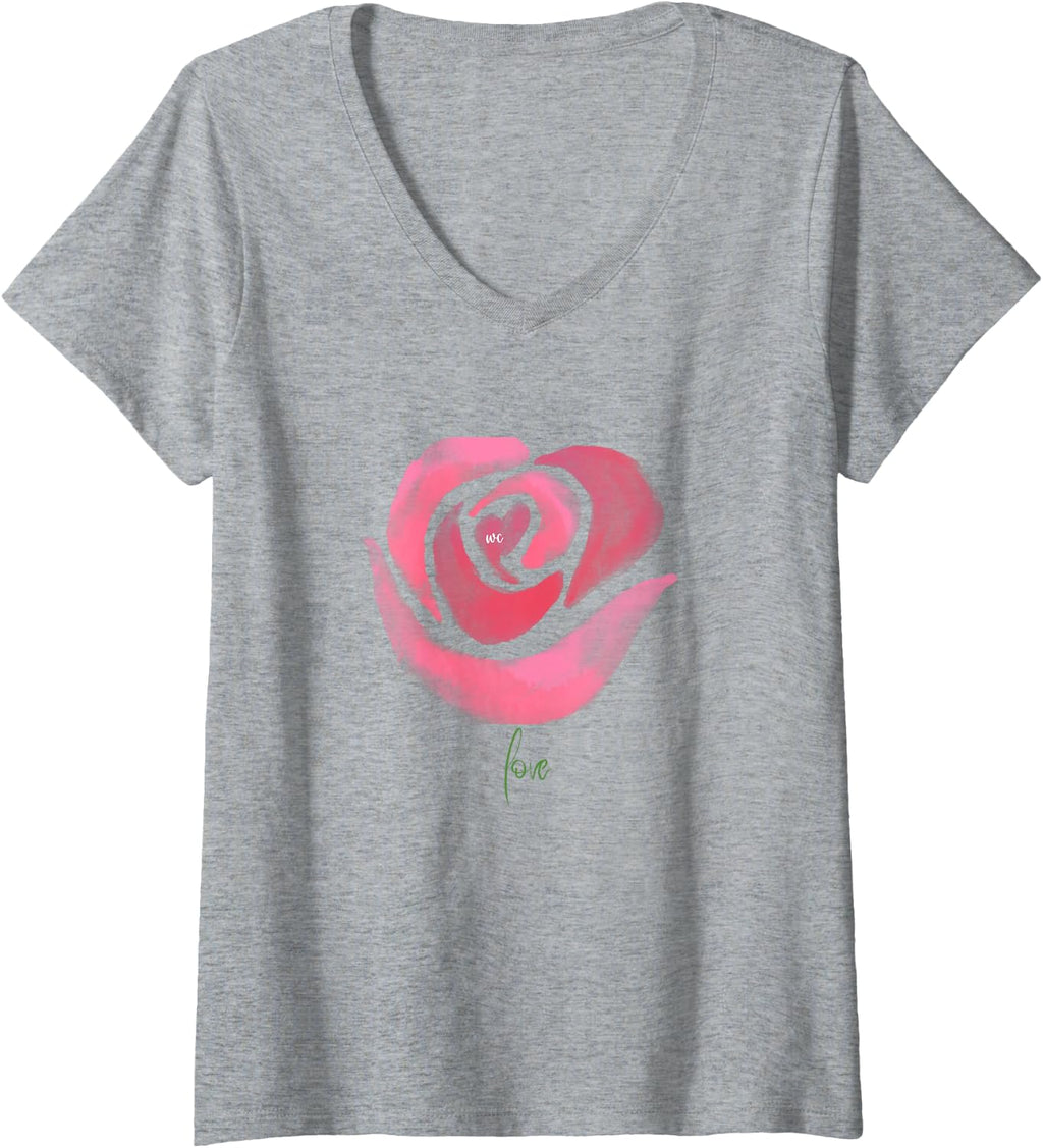 Camiseta con cuello en V