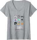 Camiseta con cuello en V Amo Puerto Rico