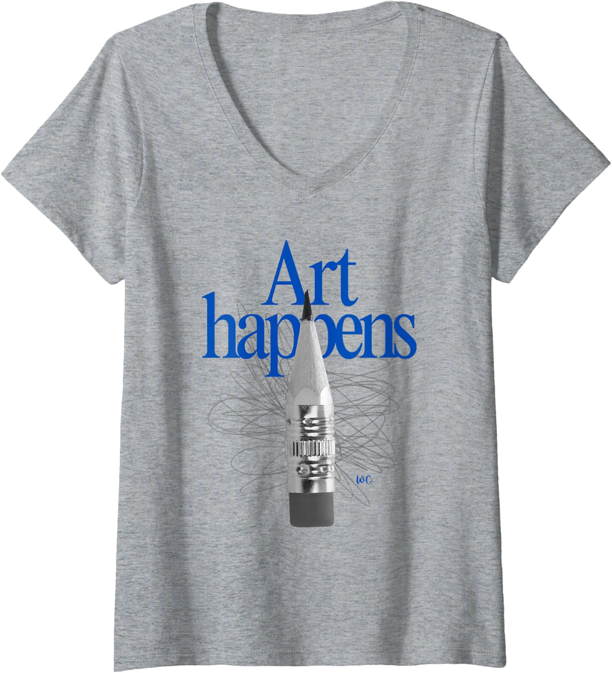 Camiseta con cuello en V para mujer