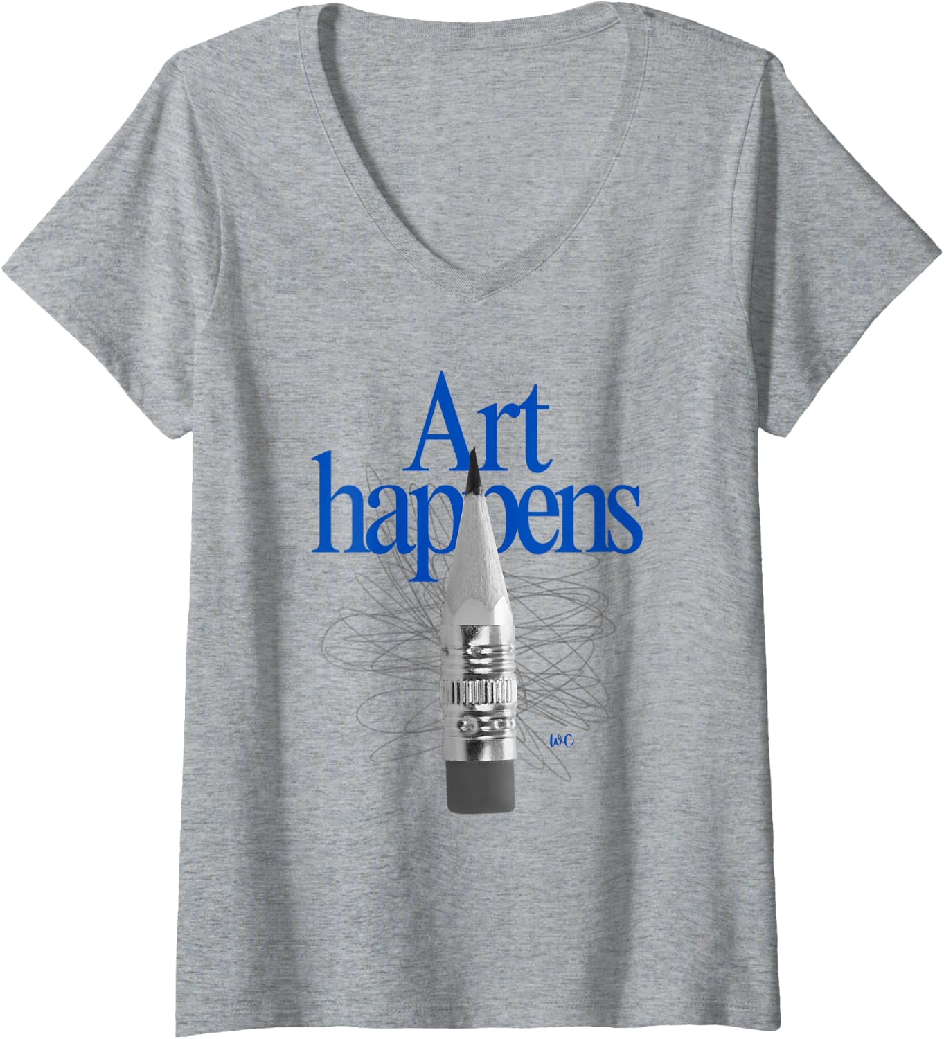 Camiseta con cuello en V para mujer