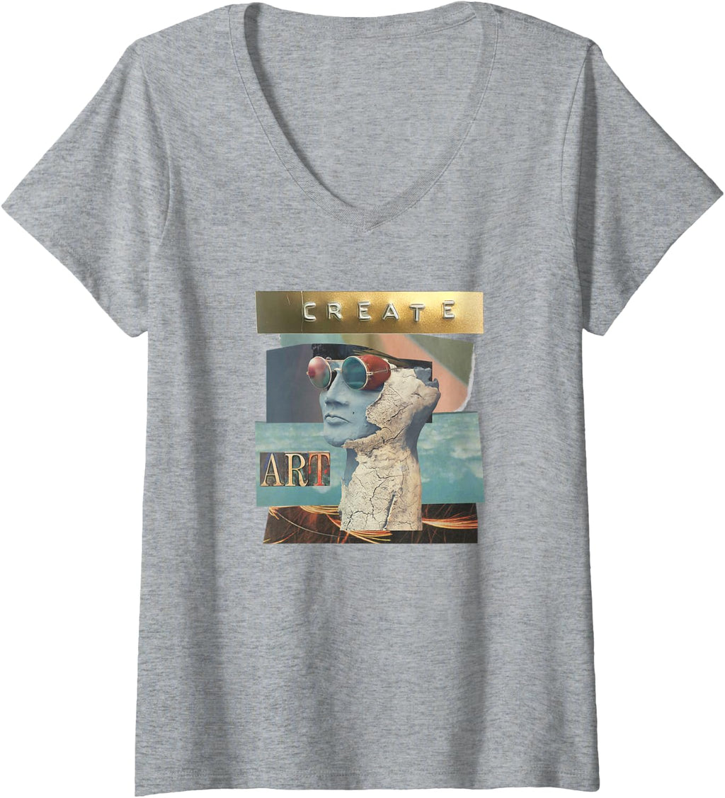 Camiseta con cuello en V Create