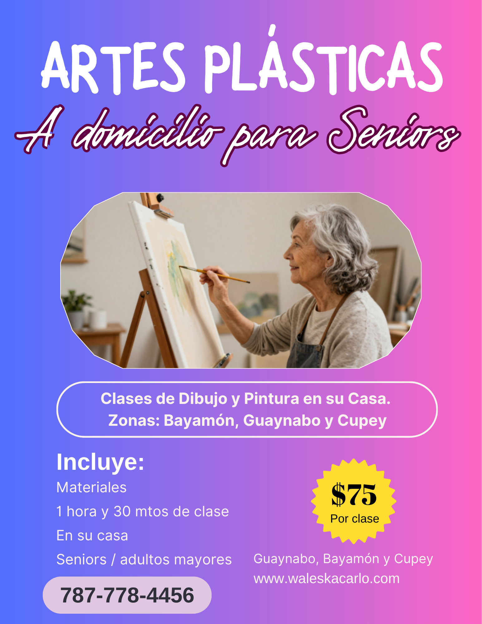 CURSO DE ARTES PLASTICAS A DOMICILIO PARA SENIORS