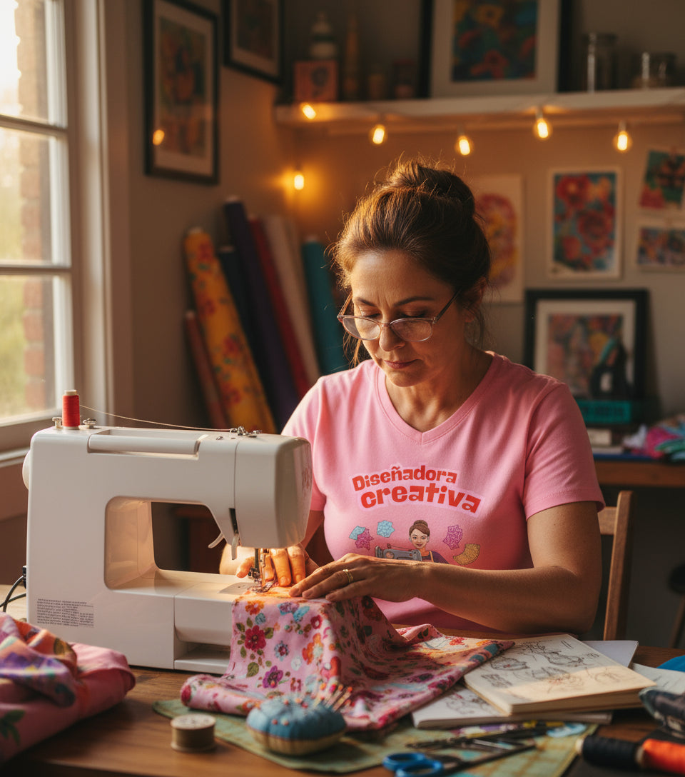 Womens Diseñadora Creativa V-Neck T-Shirt