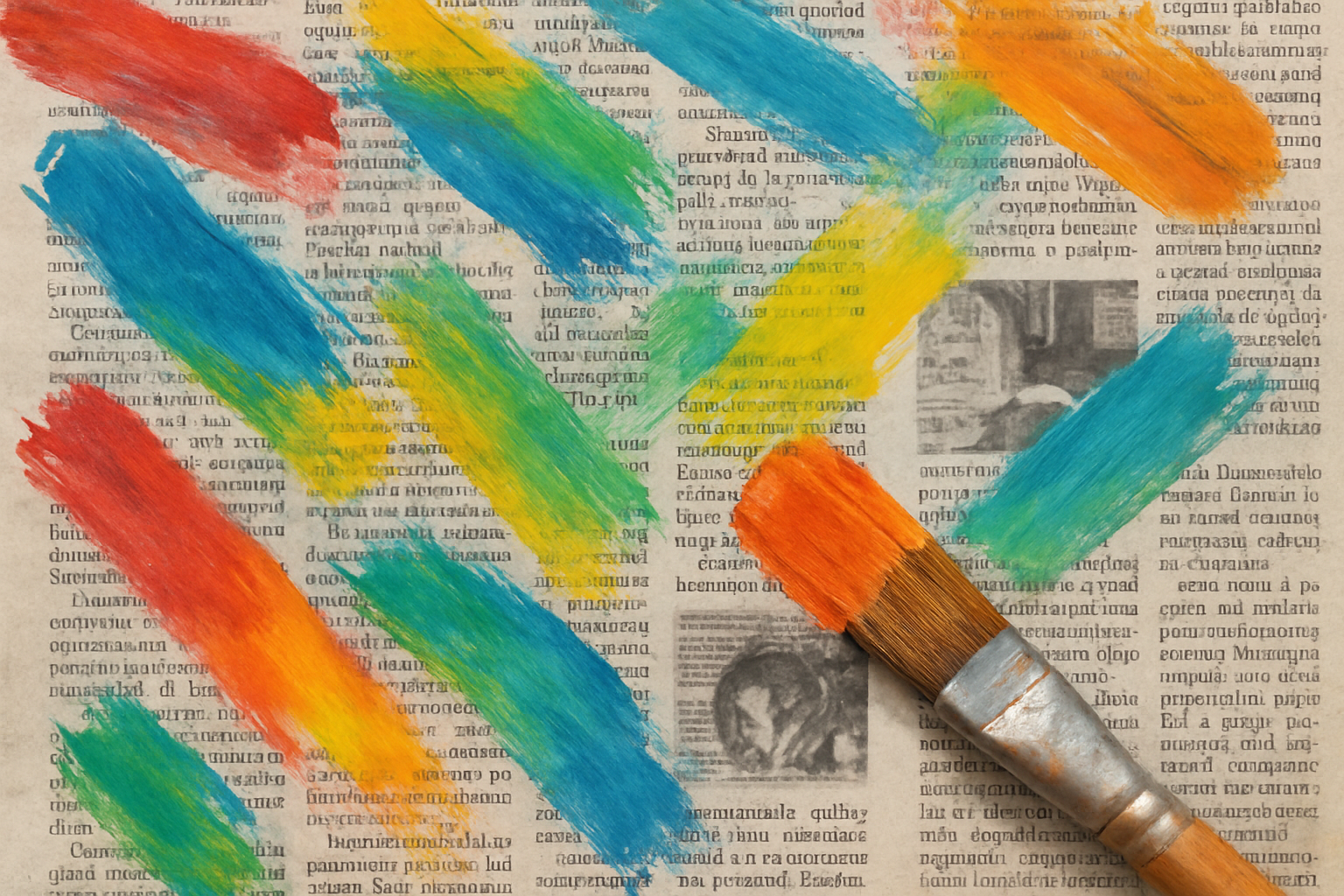 Load video: En este video te enseñamos cómo pintar sobre papel de periódico con acrílicos.
