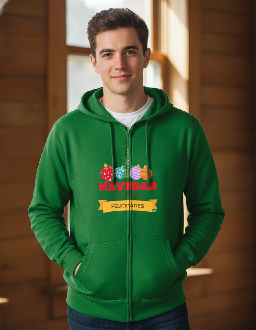 Navidad en familia Zip Hoodie