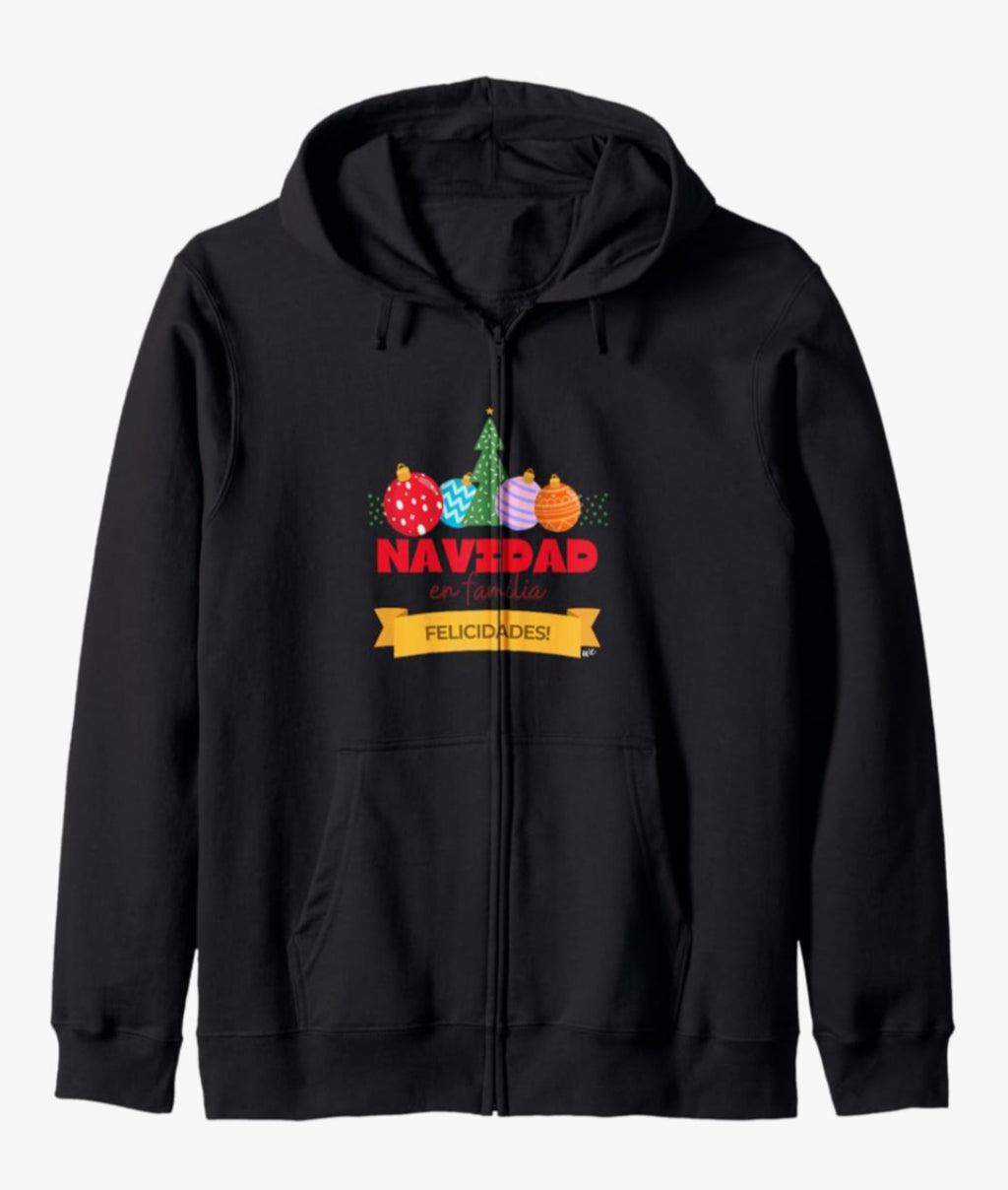 Navidad en familia Zip Hoodie