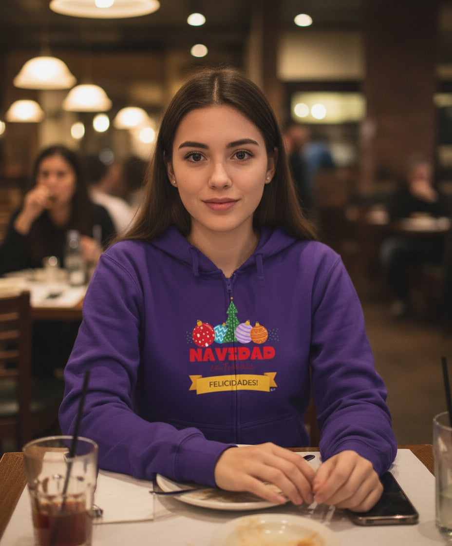 Navidad en familia Zip Hoodie
