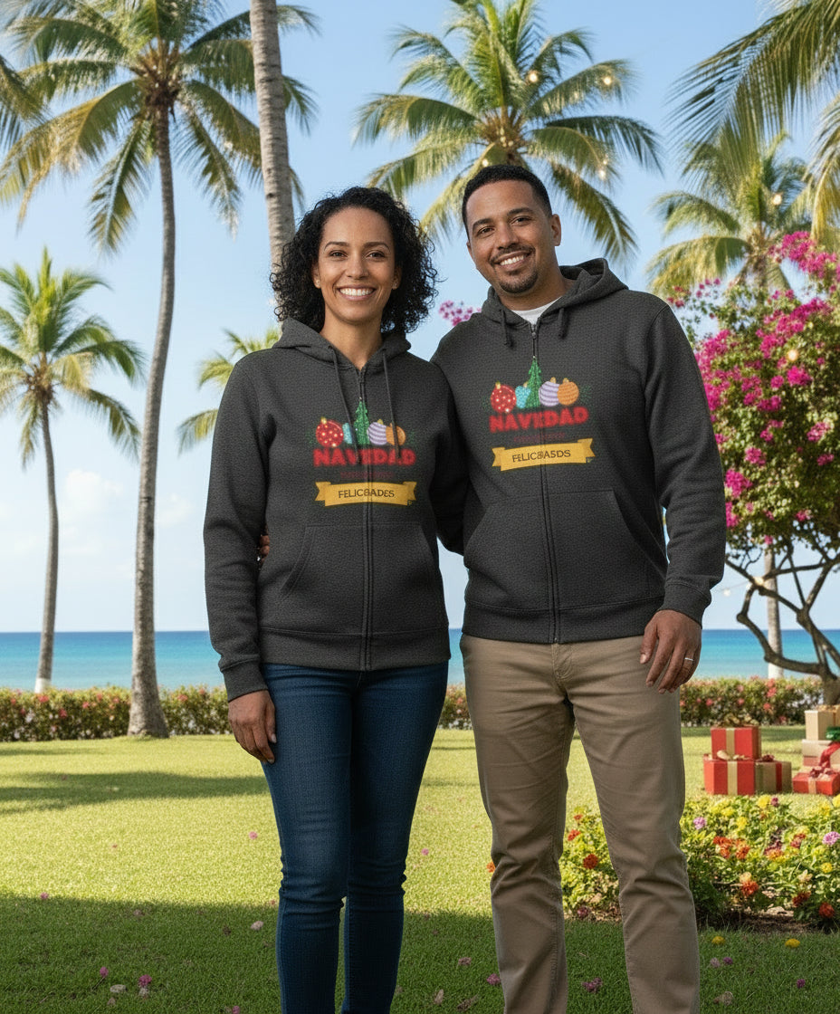 Navidad en familia Zip Hoodie