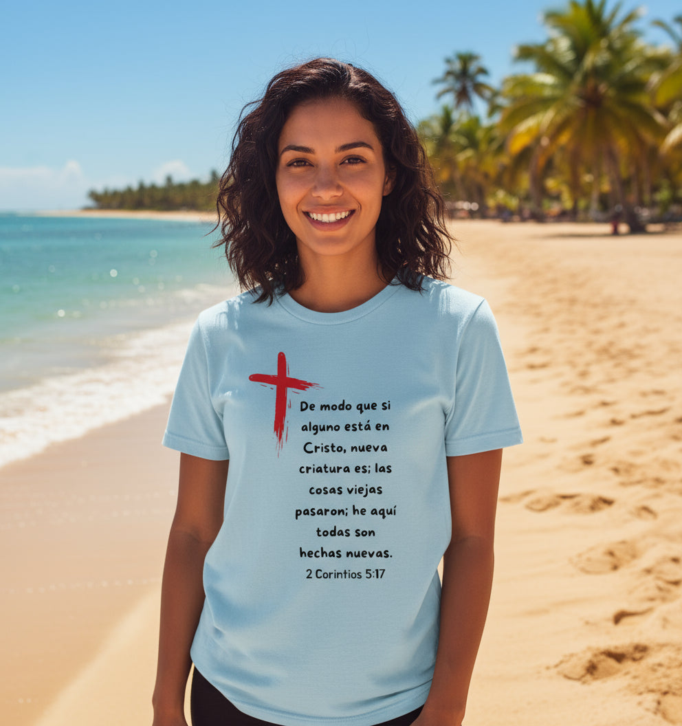 De modo que si alguno esta en Cristo nueva Criatura es. T-Shirt