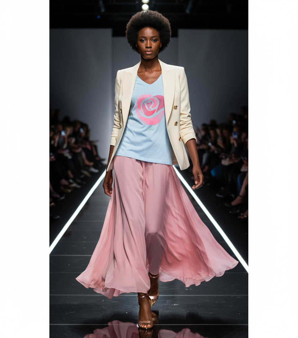 Womens A Rose V-Neck T-Shirt