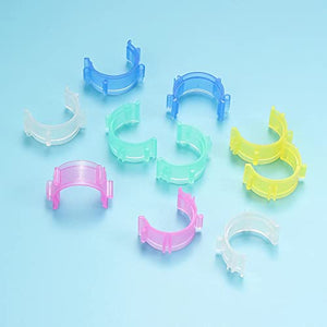 WUWEOT 100 Pack Sewing Bobbin Clips, Plastic Bobbin Holder Clamps, Sewing Tool Accessory Prevent Thread Tails from Unwinding, No Loose Ends or Thread Tails (5 Colors)