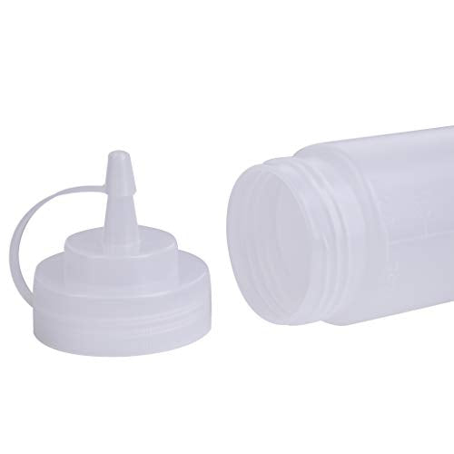 Bekith 12 pack 12 Oz Plastic Squeeze Condiment Bottles