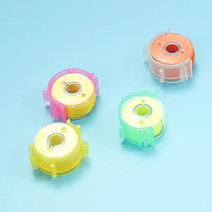 WUWEOT 100 Pack Sewing Bobbin Clips, Plastic Bobbin Holder Clamps, Sewing Tool Accessory Prevent Thread Tails from Unwinding, No Loose Ends or Thread Tails (5 Colors)