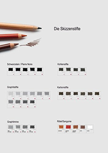 Conté à Paris Sketching Pencil - Sanguine/Sepia (Pack of 2), White