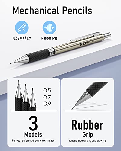 Nicpro 6PCS Art Mechanical Pencils Set