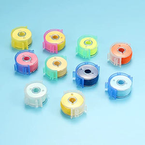 WUWEOT 100 Pack Sewing Bobbin Clips, Plastic Bobbin Holder Clamps, Sewing Tool Accessory Prevent Thread Tails from Unwinding, No Loose Ends or Thread Tails (5 Colors)