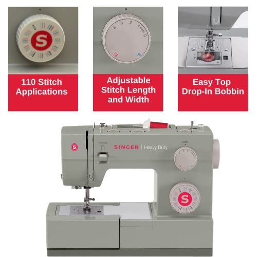 SINGER | Heavy Duty 4452 Sewing Machine , Gray