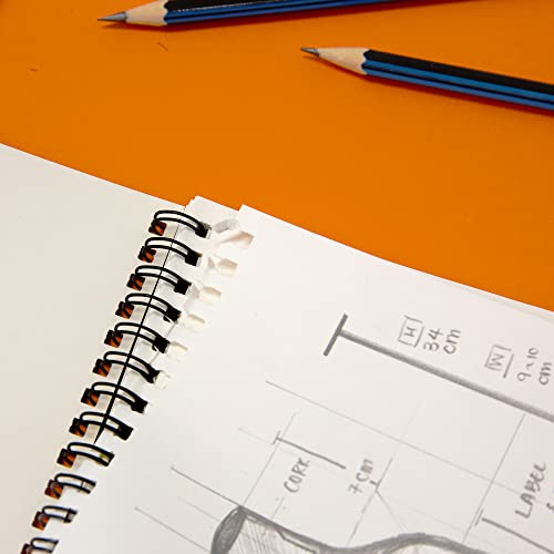 BAZIC Sketch Pad 50 Sheet 6" X 8", Top Bound Spiral Sketchbook Drawing Pads, Sketching Paper Coloring Book for Artist Kids School, 2-Pack