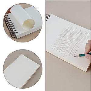 5.5" x 8.5" Sketchbook Set, Top Spiral Bound Sketch Pad, 2 Packs 100-Sheets Each (68lb/100gsm), Acid Free Art Sketch Book Artistic Drawing Painting Writing Paper for Beginners Artists
