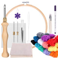 Pllieay 33Pcs Punch Needle Kit, Yarn for Crocheting Bulk