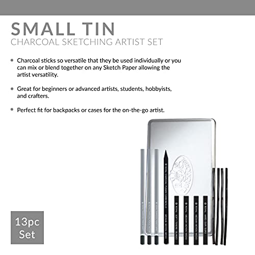 Royal & Langnickel RSET-ART2503 Small Tin Charcoal Drawing Art Set