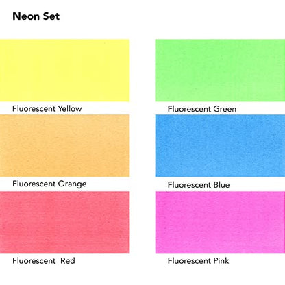Daler-Rowney FW Acrylic Ink Bottle 6-Color Neon Set