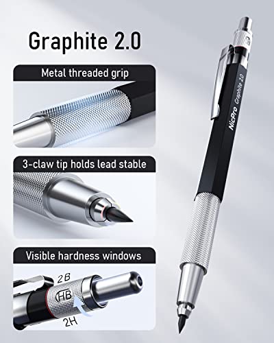 Nicpro 6PCS Art Mechanical Pencils Set