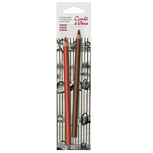 Conté à Paris Sketching Pencil - Sanguine/Sepia (Pack of 2), White