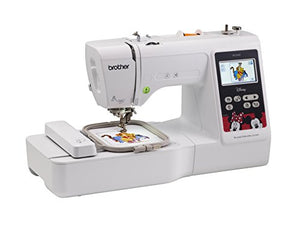  Brother Embroidery Machine, PE550D, 125 Built-in Designs  including 45 Disney Designs, 9 Font Styles, 4 x 4 Embroidery Area, Large  3.2 LCD Touchscreen, USB Port