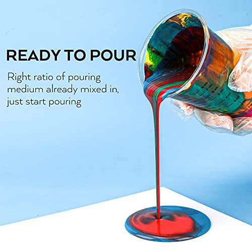 Nicpro 14 Colors 8.45oz Acrylic Pour Paint Supplies Kit