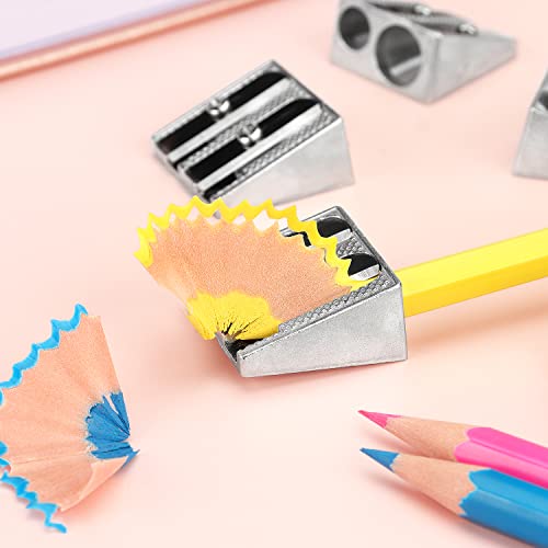 Tamaki 8 Pack Handheld Metal Pencil Sharpener with 2 Holes