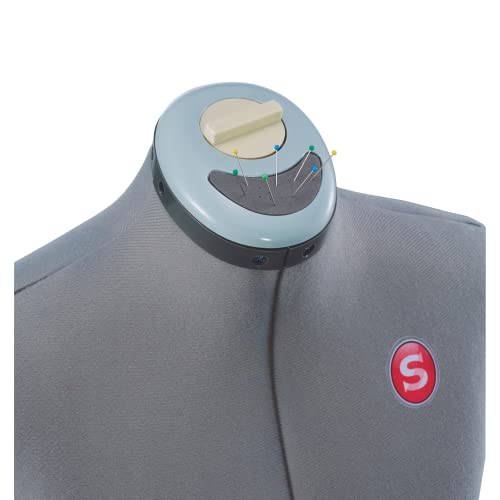 SINGER | Grey Dress Form Fits Sizes 10-18, Foam Backing for Pinning