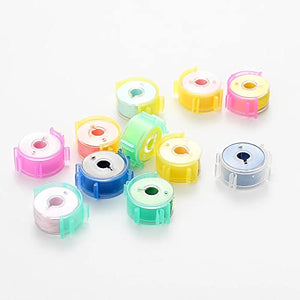 WUWEOT 100 Pack Sewing Bobbin Clips, Plastic Bobbin Holder Clamps, Sewing Tool Accessory Prevent Thread Tails from Unwinding, No Loose Ends or Thread Tails (5 Colors)