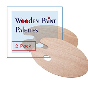 Mr. Pen- Wooden Paint Palette, 2 Pack, Artist Palette, Painting Palette, Oil Paint Palette, Wood Paint Palette, Art Pallet for Painting, Palettes, Wood Paint Pallet, Pallets for Painting, Wood Palette