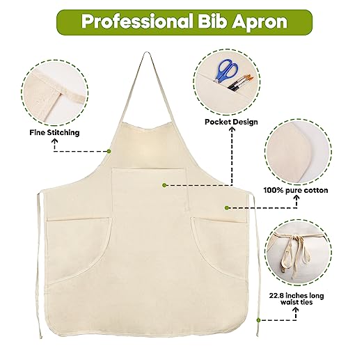 conda 100% Cotton Canvas Professional Bib Apron