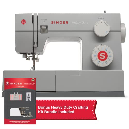 SINGER Big Holiday Value Bundle-Heavy Duty Sewing Machine, Heavy Duty Crafting Presser Foot Kit, SteamCraft 1700 Watt Steam Iron, Powerful Performance, Great for All Projects & Fabrics, Crafting
