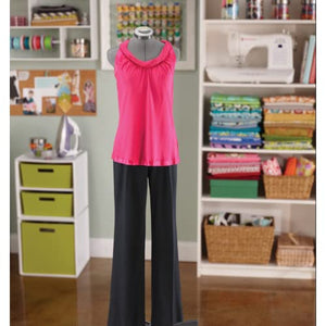 SINGER | Grey Dress Form Fits Sizes 10-18, Foam Backing for Pinning, 360 Degree Hem Guide - Sewing Made Easy, Large, Gray