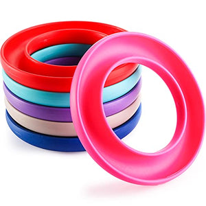 WUWEOT 6 Pack Silicone Bobbins Rings Saver, Bobbin Holder, Bobbin Organizers Bobbin Ring Holders for Metal or Plastic Sewing Machine Bobbin (6 Colors)