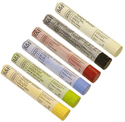 R&F Handmade Paints 2810 Oil Pigment Stick Set of 6 Colors Introductory Colors