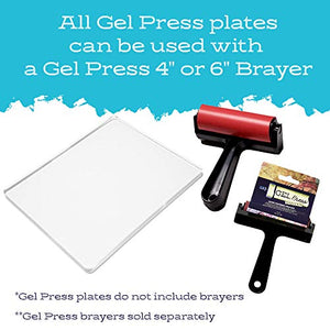 Gel Press Monoprinting Print Plate - 8” X 10” Gel Plate - Printmaking Supplies - Reusable Gel Printing Plate for Press Art for Card Making, Scrapbooking, Journaling, Arts and Crafts, Home Decor