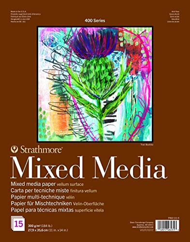 Strathmore 462-111 400 Series Mixed Media Pad, 11"x14"