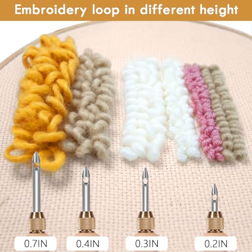 Pllieay 33Pcs Punch Needle Kit, Yarn for Crocheting Bulk