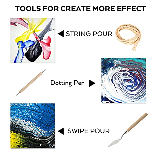 Nicpro 14 Colors 8.45oz Acrylic Pour Paint Supplies Kit