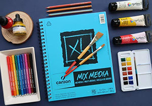 Canson 100510927 XL Series Mix Paper Pad, 98 Pound, 9 x 12 Inch, 60 Sheets, 1-Pack